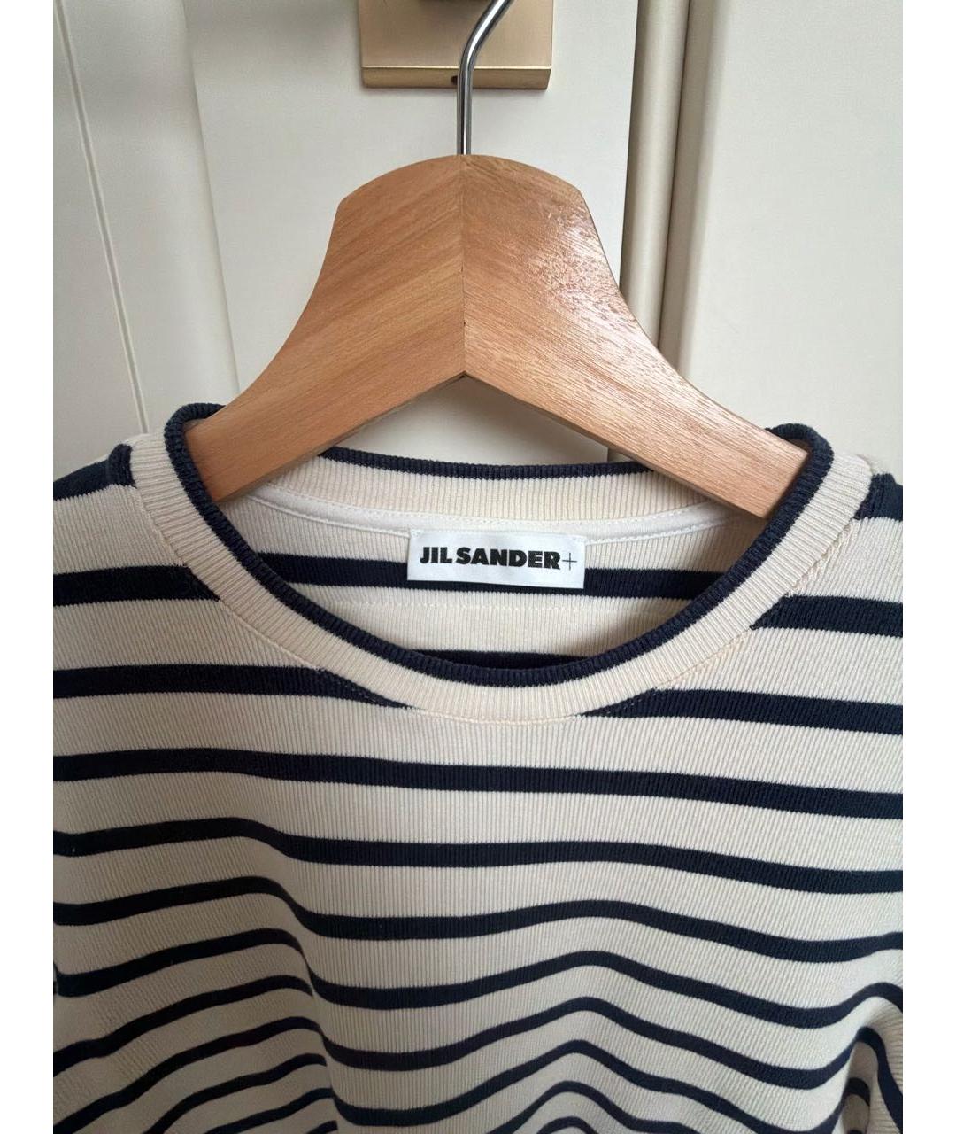 JIL SANDER Белая хлопковая футболка, фото 3