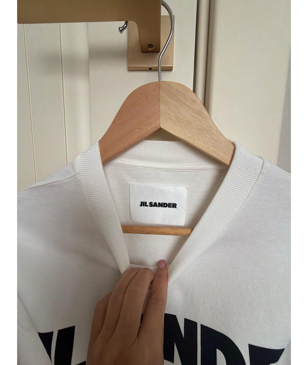 JIL SANDER Белая хлопковая водолазка, фото 3
