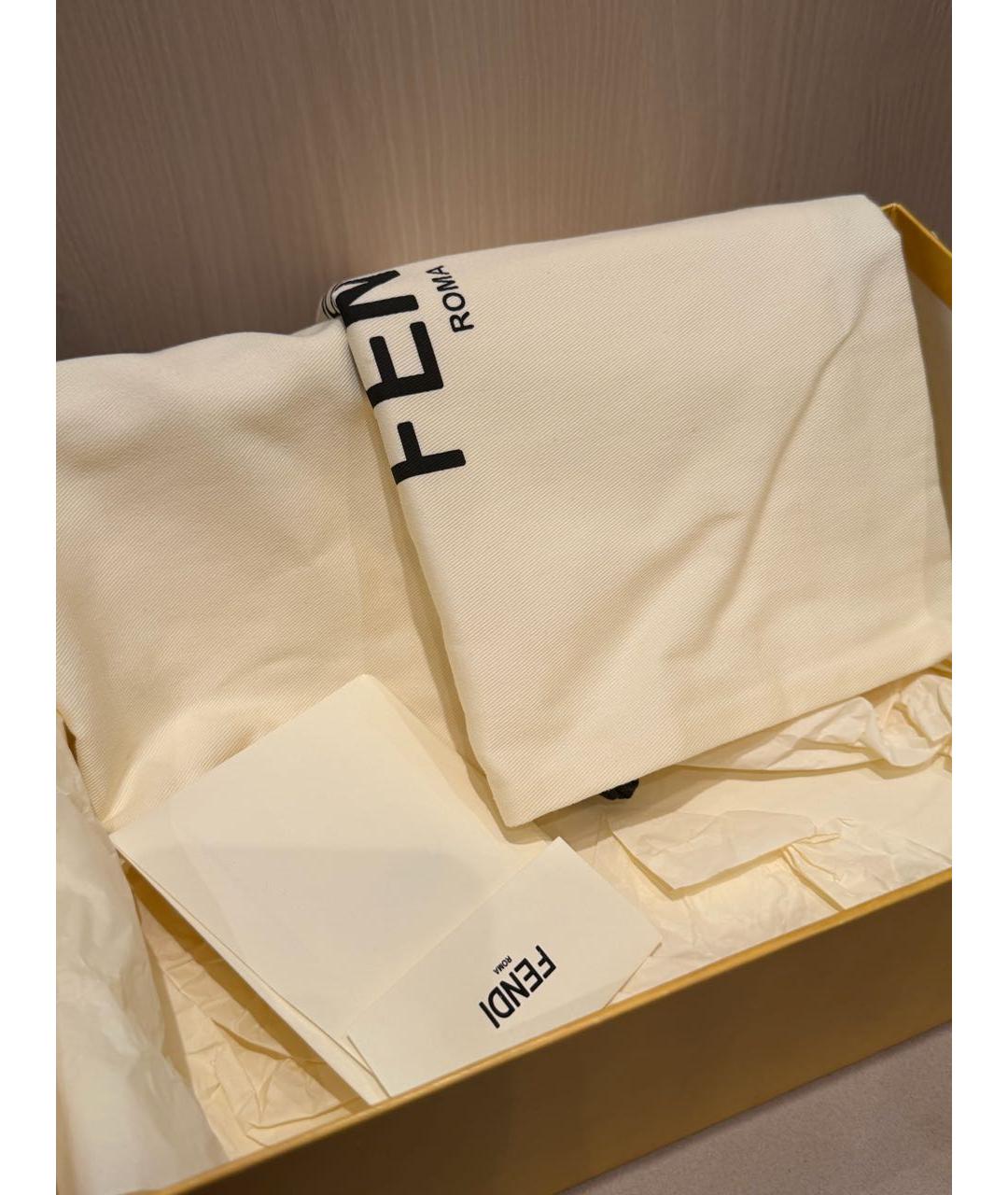 FENDI Бежевые текстильные эспадрильи, фото 8