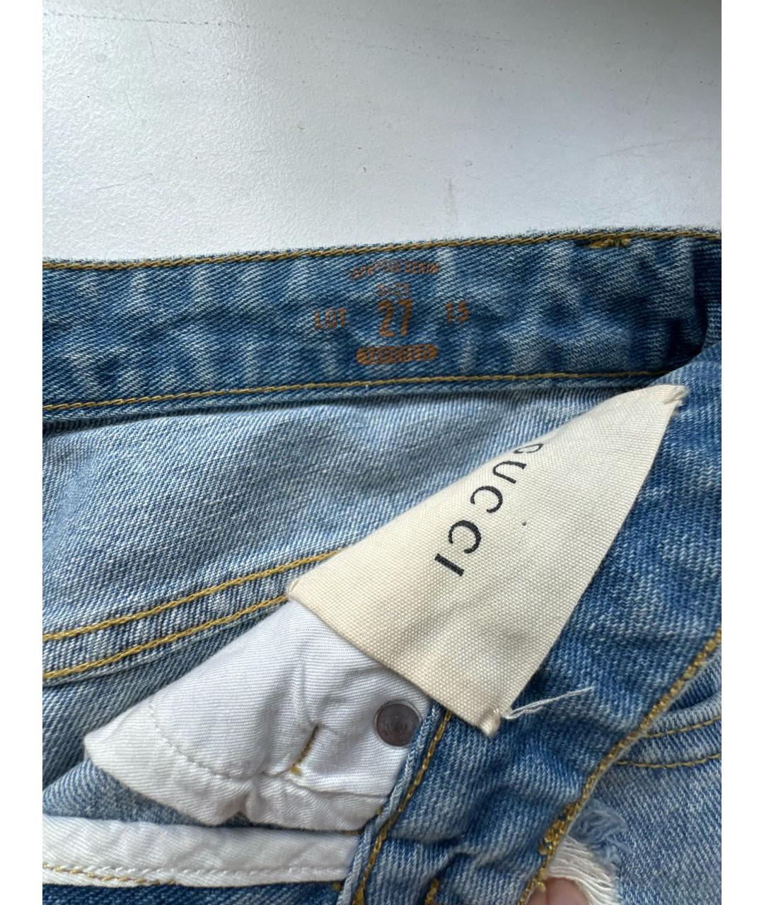 GUCCI Синие деним шорты, фото 4