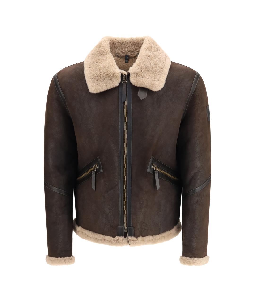 BELSTAFF Коричневая кожаная куртка, фото 1
