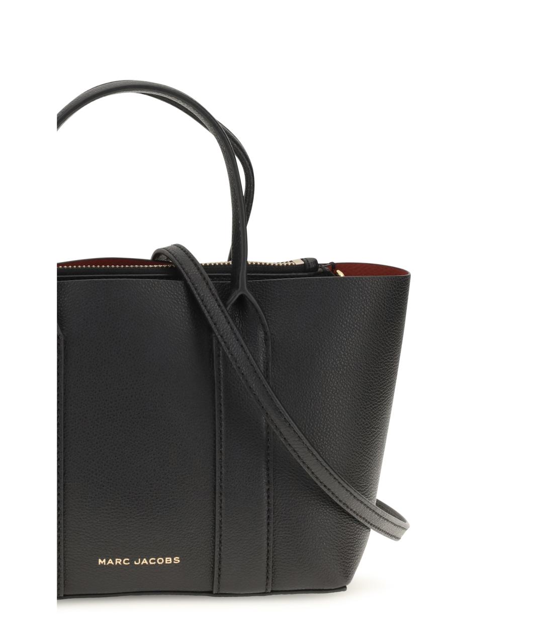 MARC JACOBS Черная кожаная сумка тоут, фото 4