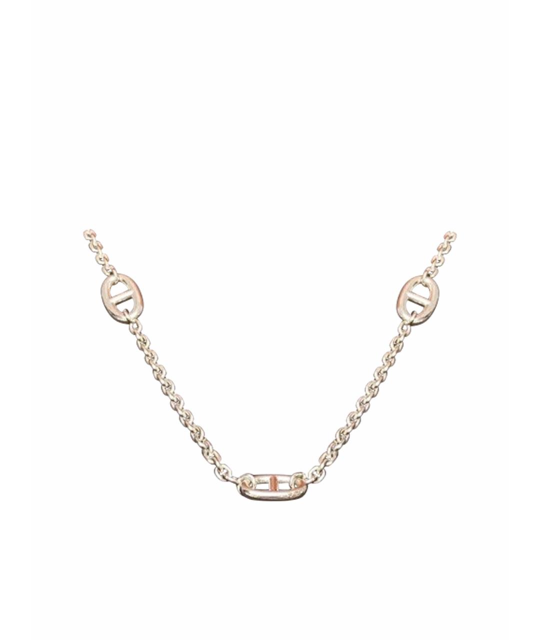 HERMES Серебряное серебряное колье, фото 1