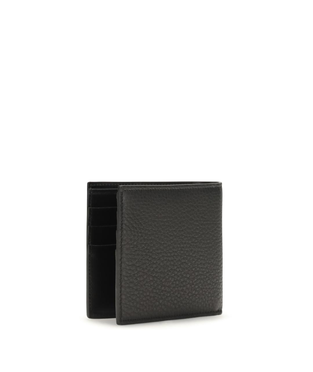 DOLCE&GABBANA Черный кожаный кошелек, фото 2