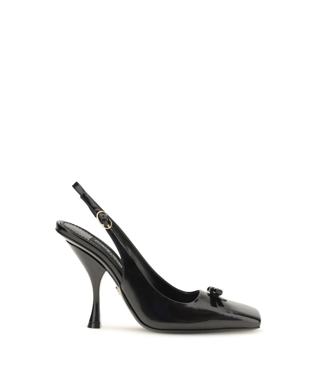 DOLCE&GABBANA Черные кожаные туфли, фото 5