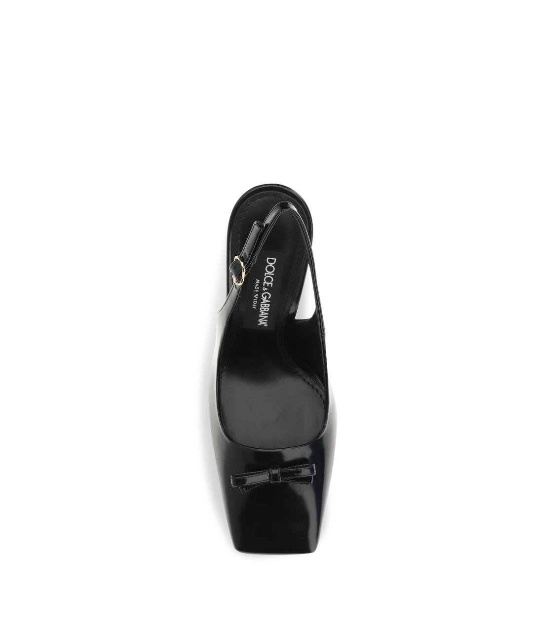 DOLCE&GABBANA Черные кожаные туфли, фото 4