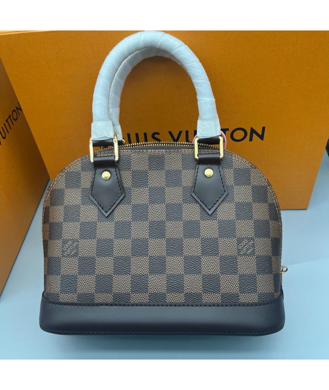 LOUIS VUITTON Коричневая сумка тоут из искусственной кожи, фото 9