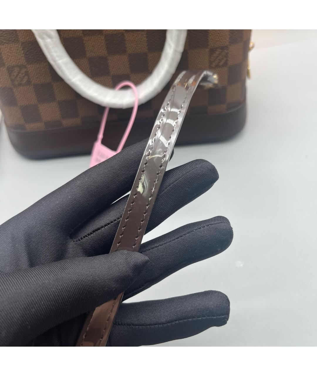 LOUIS VUITTON Коричневая сумка тоут из искусственной кожи, фото 7