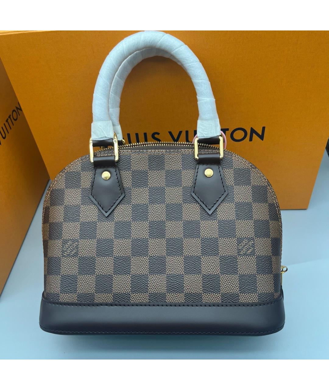 LOUIS VUITTON Коричневая сумка тоут из искусственной кожи, фото 2