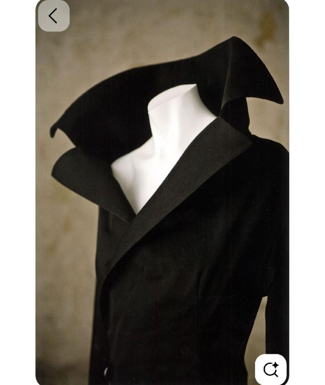 YOHJI YAMAMOTO Черное хлопковое пальто, фото 2