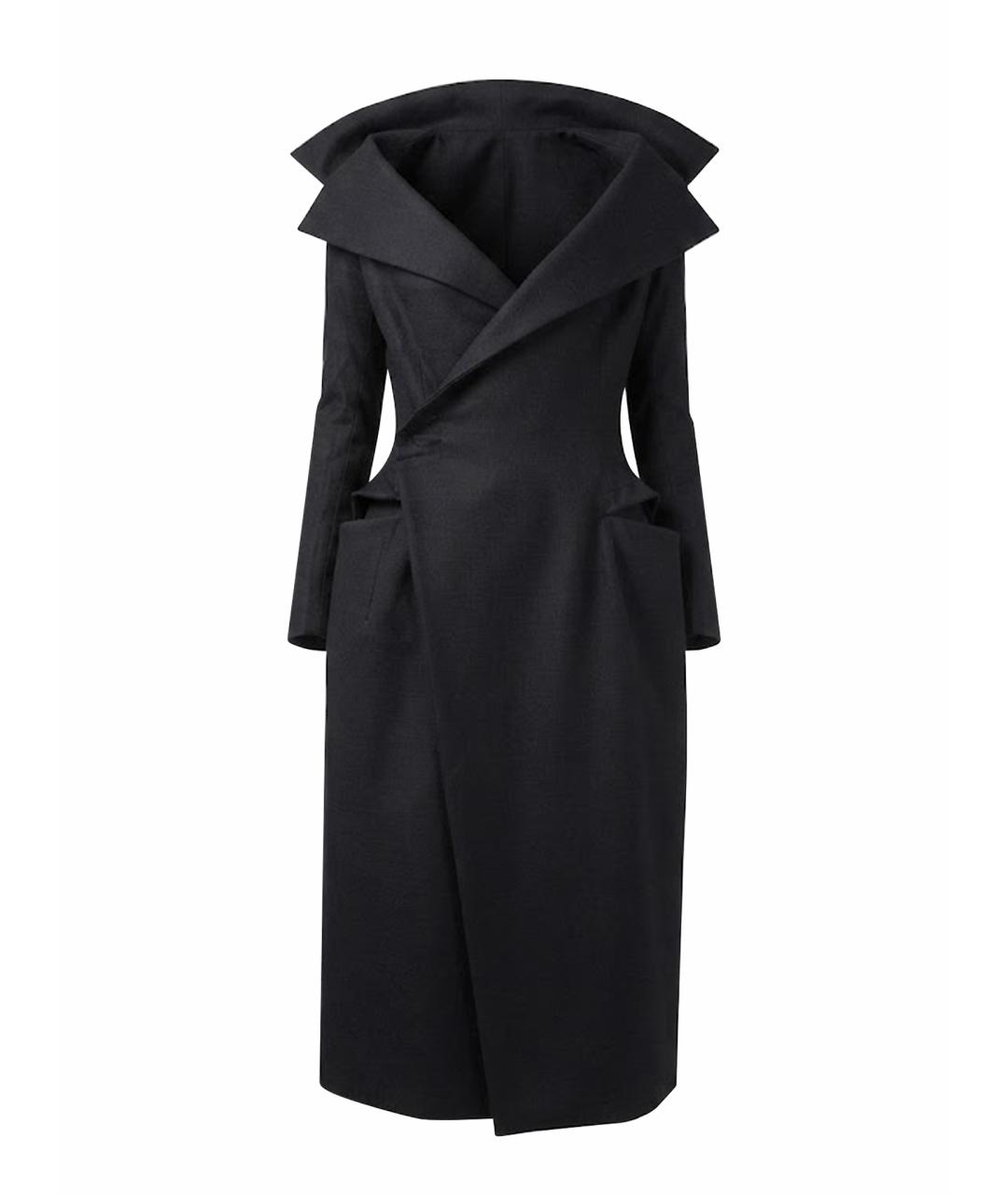 YOHJI YAMAMOTO Черное хлопковое пальто, фото 1