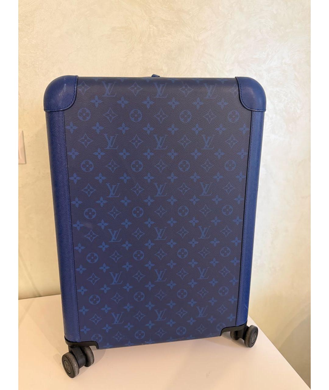 LOUIS VUITTON Синий чемодан из канвы, фото 5