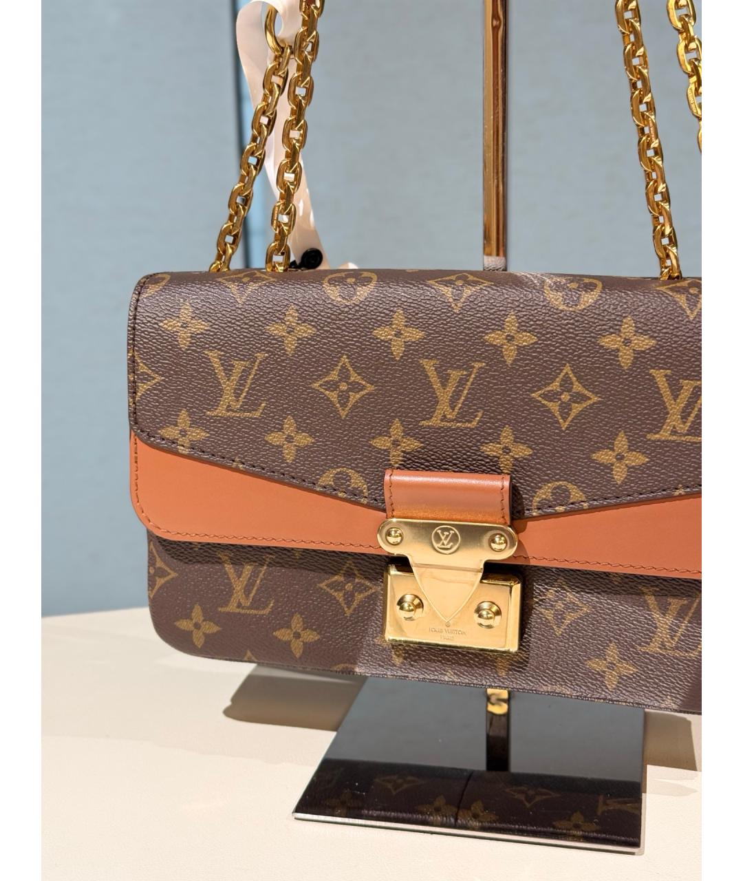 LOUIS VUITTON Коричневая сумка через плечо из канвы, фото 4
