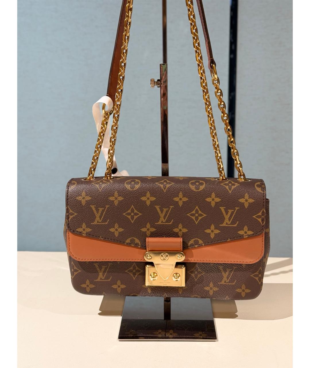 LOUIS VUITTON Коричневая сумка через плечо из канвы, фото 2