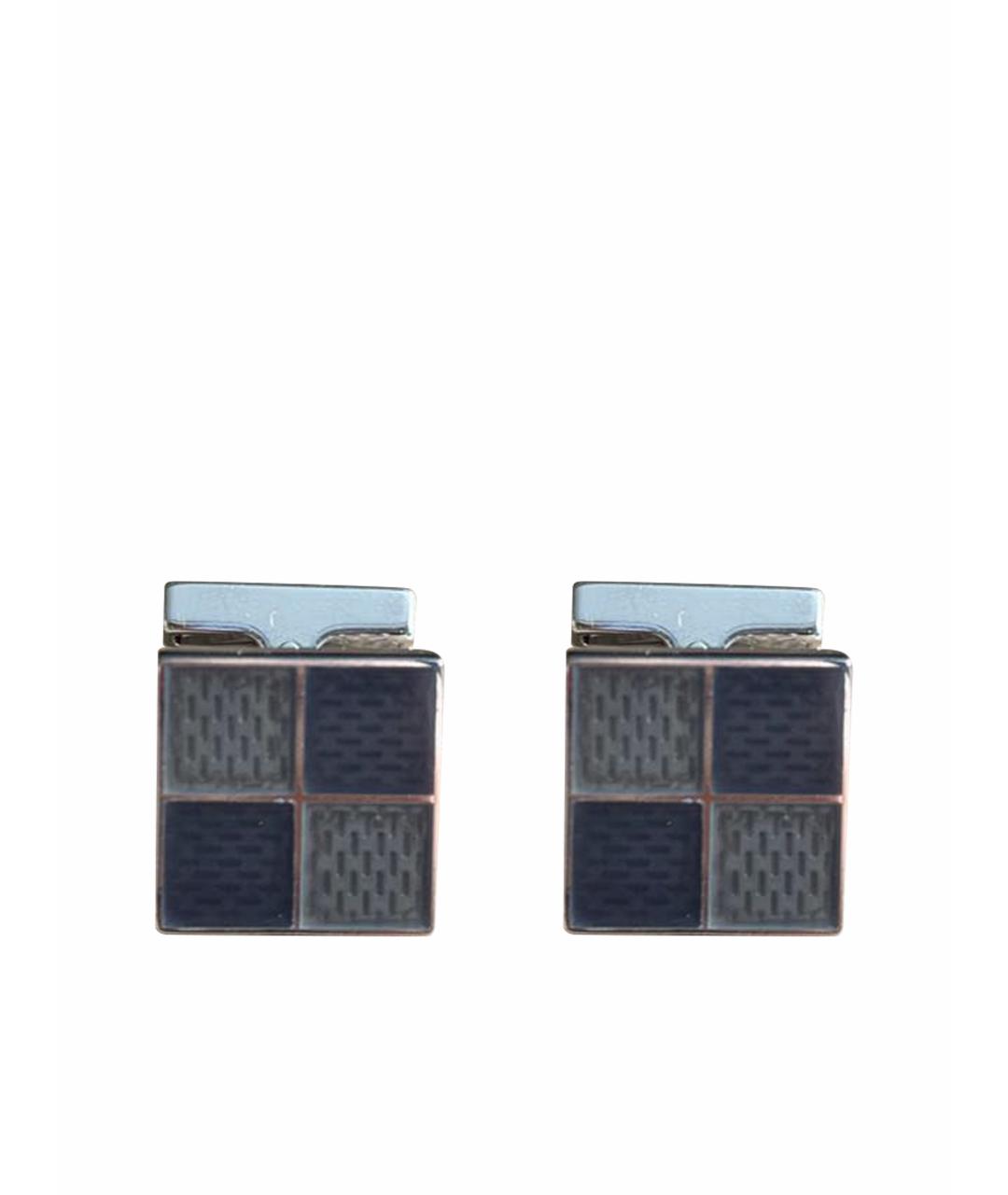 LOUIS VUITTON Антрацитовые серебряные запонки, фото 5