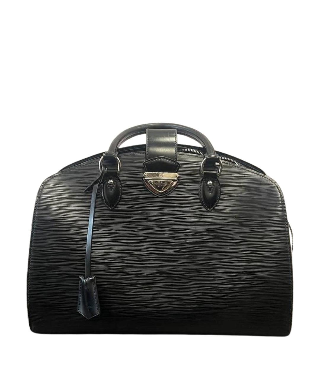 LOUIS VUITTON Черная кожаная сумка тоут, фото 1