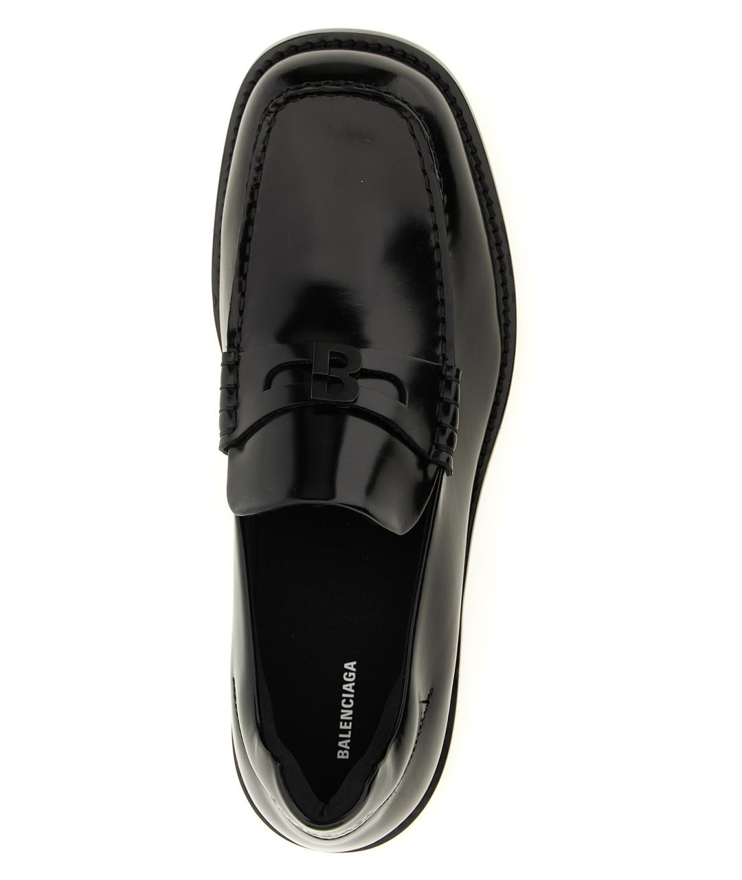 BALENCIAGA Черные кожаные лоферы, фото 4