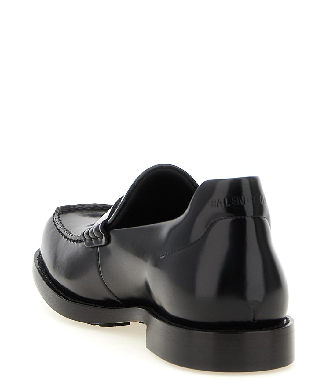 BALENCIAGA Черные кожаные лоферы, фото 3