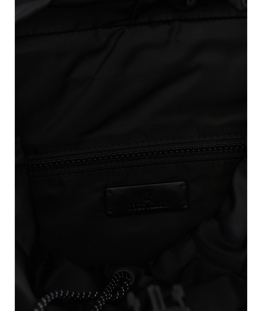 MONCLER Черный синтетический рюкзак, фото 4