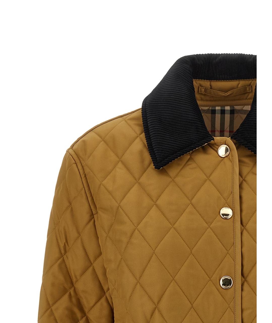 BURBERRY Бежевая полиэстеровая куртка, фото 3
