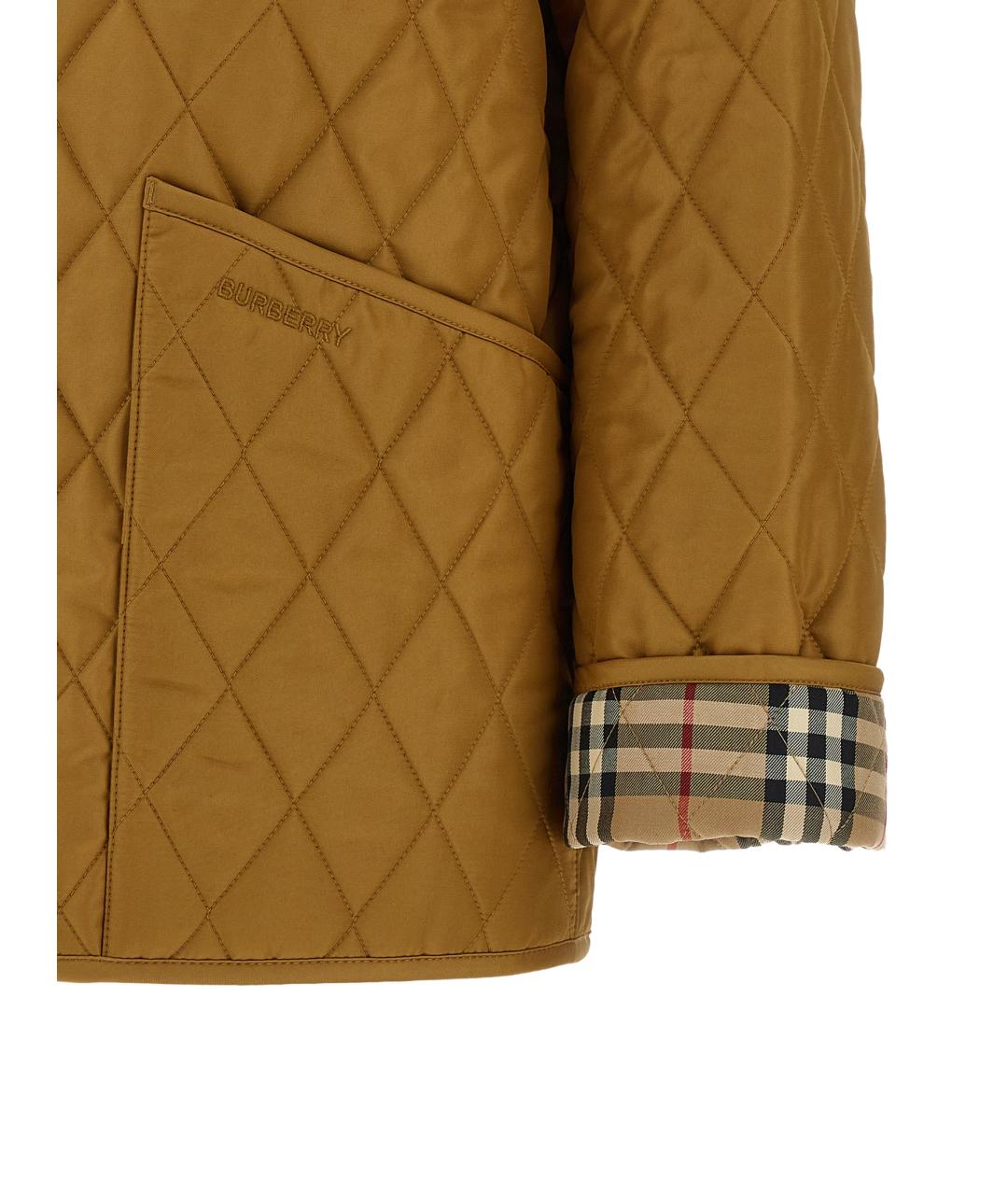 BURBERRY Бежевая полиэстеровая куртка, фото 4
