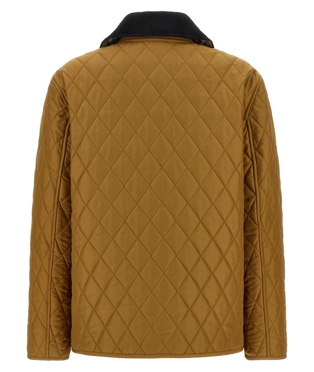 BURBERRY Бежевая полиэстеровая куртка, фото 2