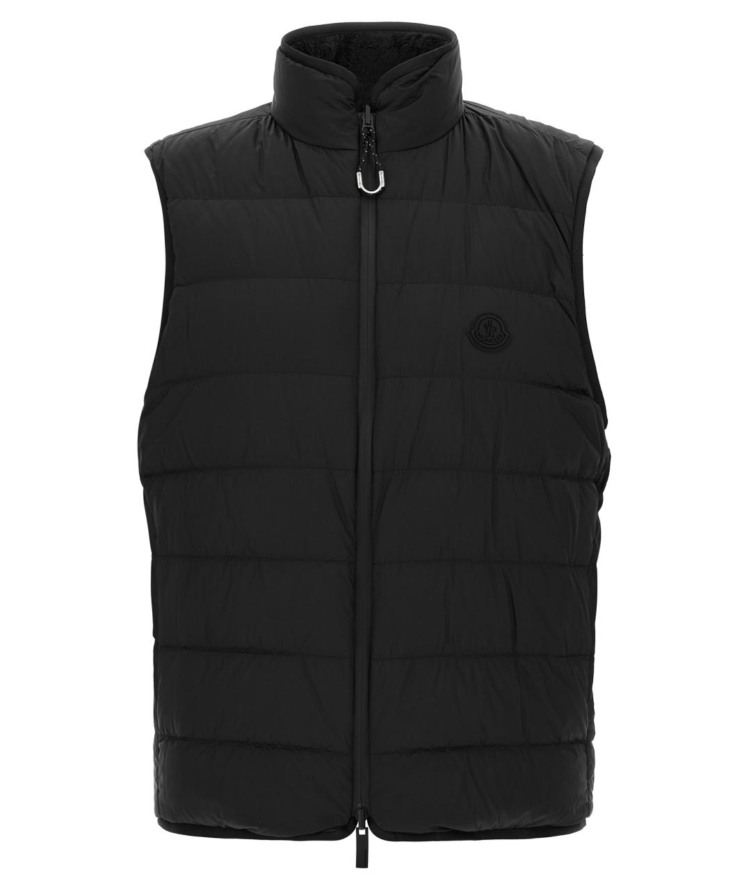 MONCLER Черная полиэстеровая жилетка, фото 2