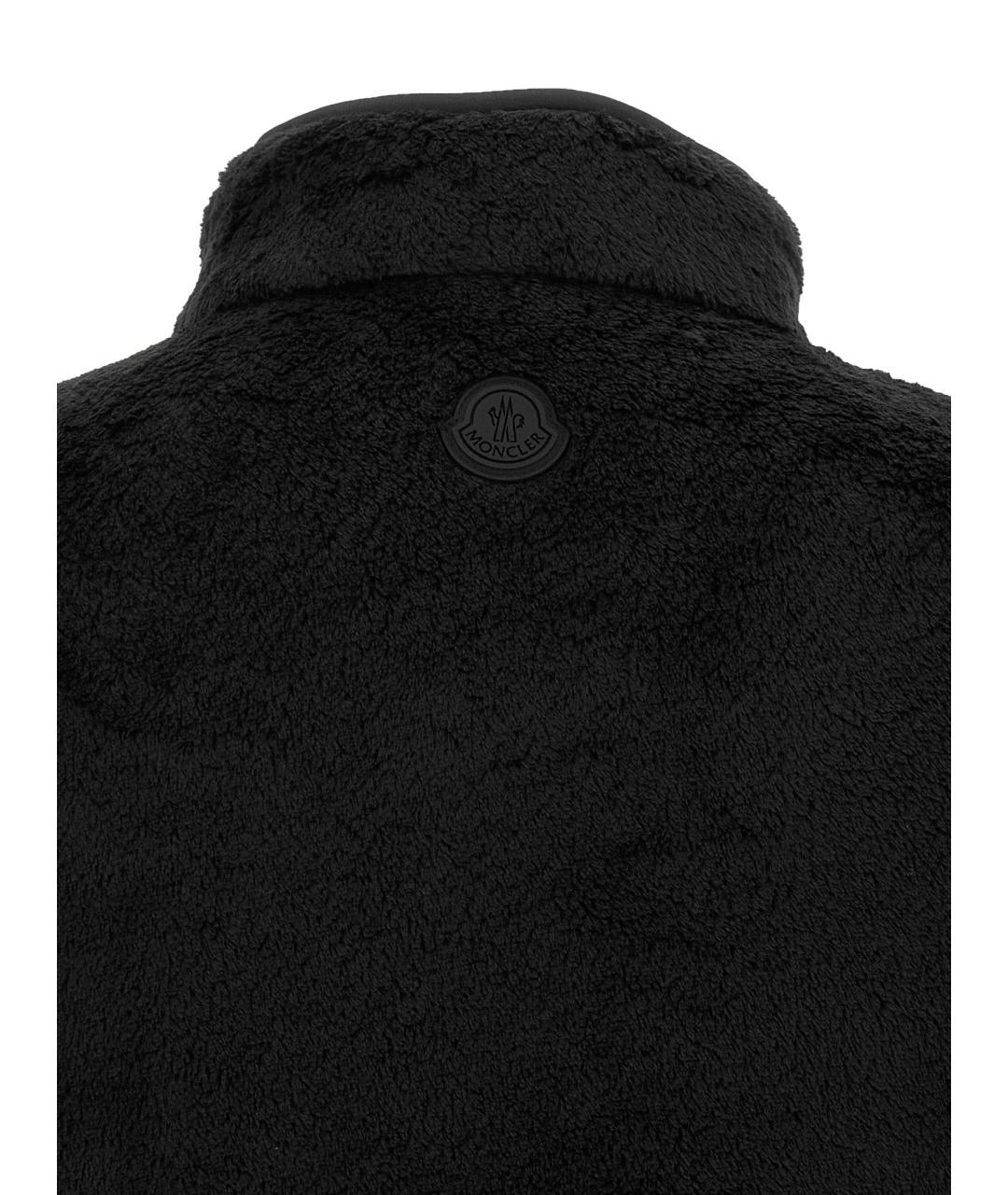 MONCLER Черная полиэстеровая жилетка, фото 6