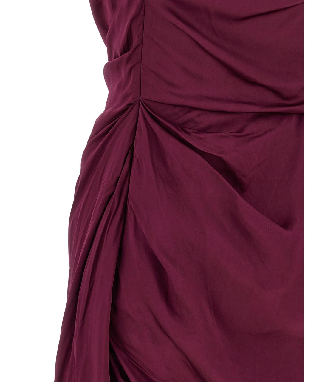 VIVIENNE WESTWOOD Бордовое вискозное повседневное платье, фото 4