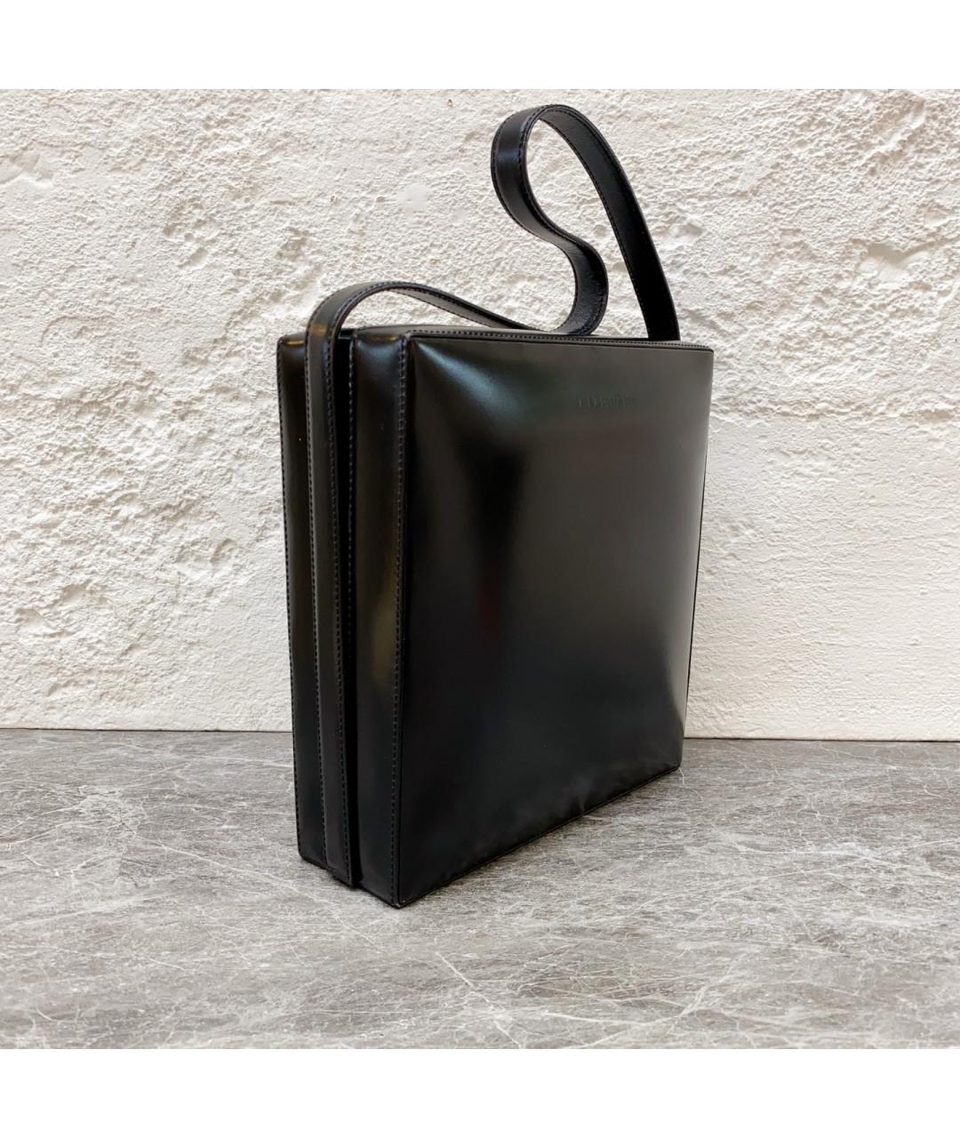 LOEWE Черная кожаная сумка тоут, фото 3