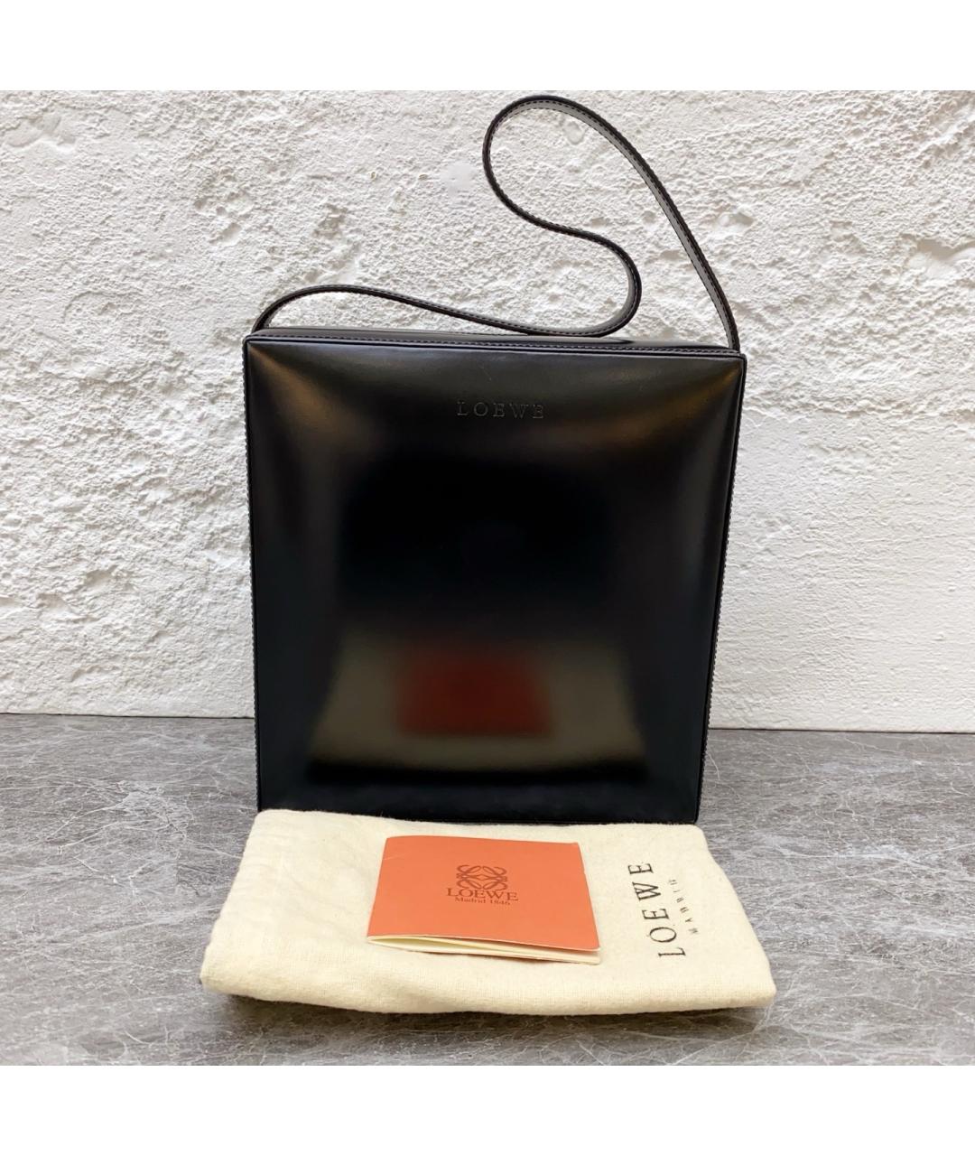 LOEWE Черная кожаная сумка тоут, фото 7