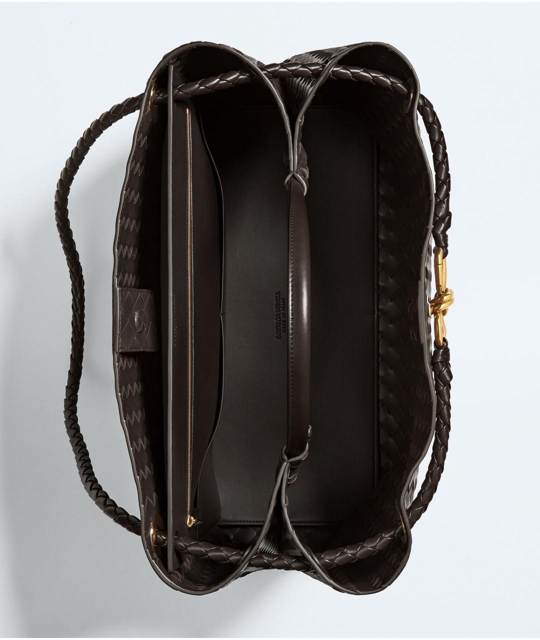 BOTTEGA VENETA Коричневая кожаная сумка тоут, фото 3