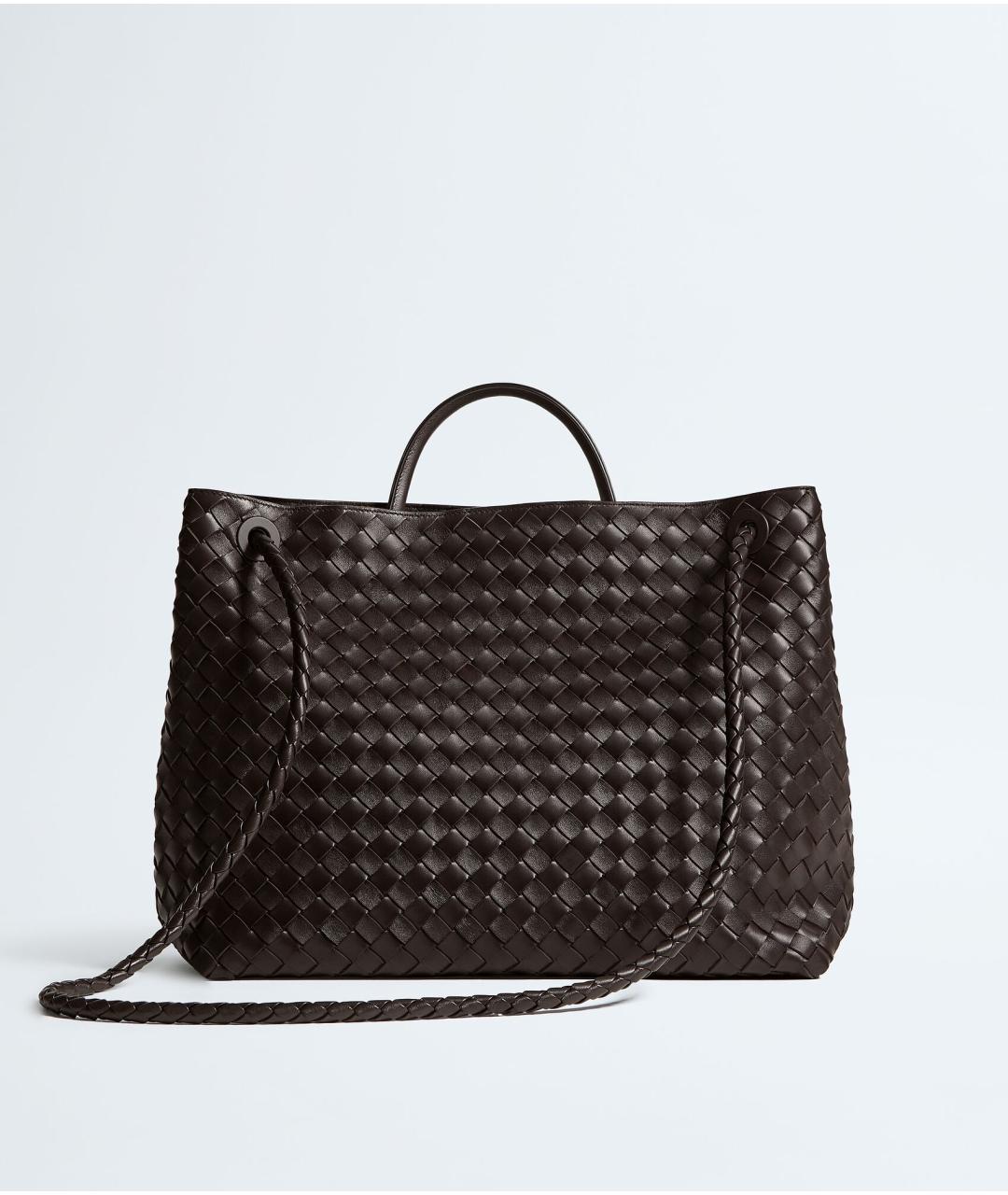 BOTTEGA VENETA Коричневая кожаная сумка тоут, фото 5