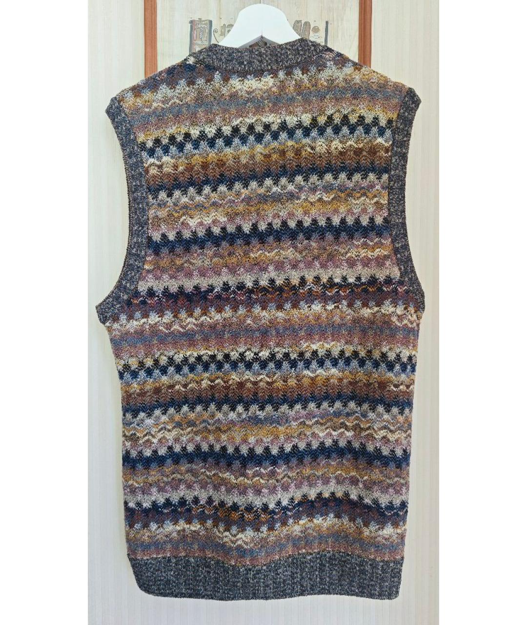 MISSONI Коричневая шерстяная жилетка, фото 2
