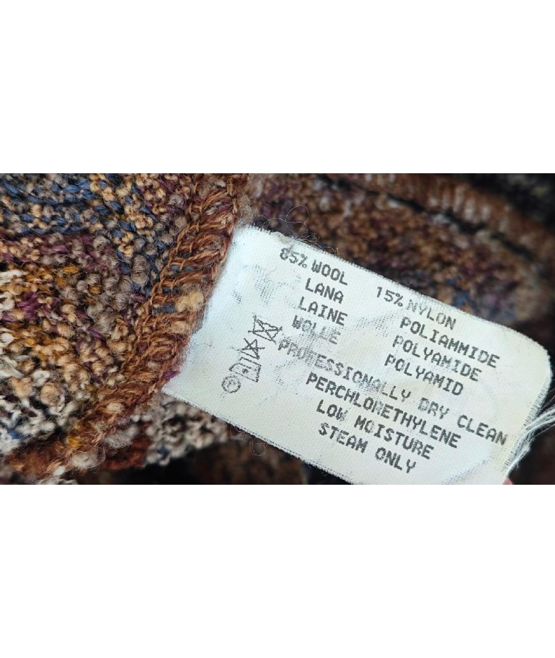 MISSONI Коричневая шерстяная жилетка, фото 5