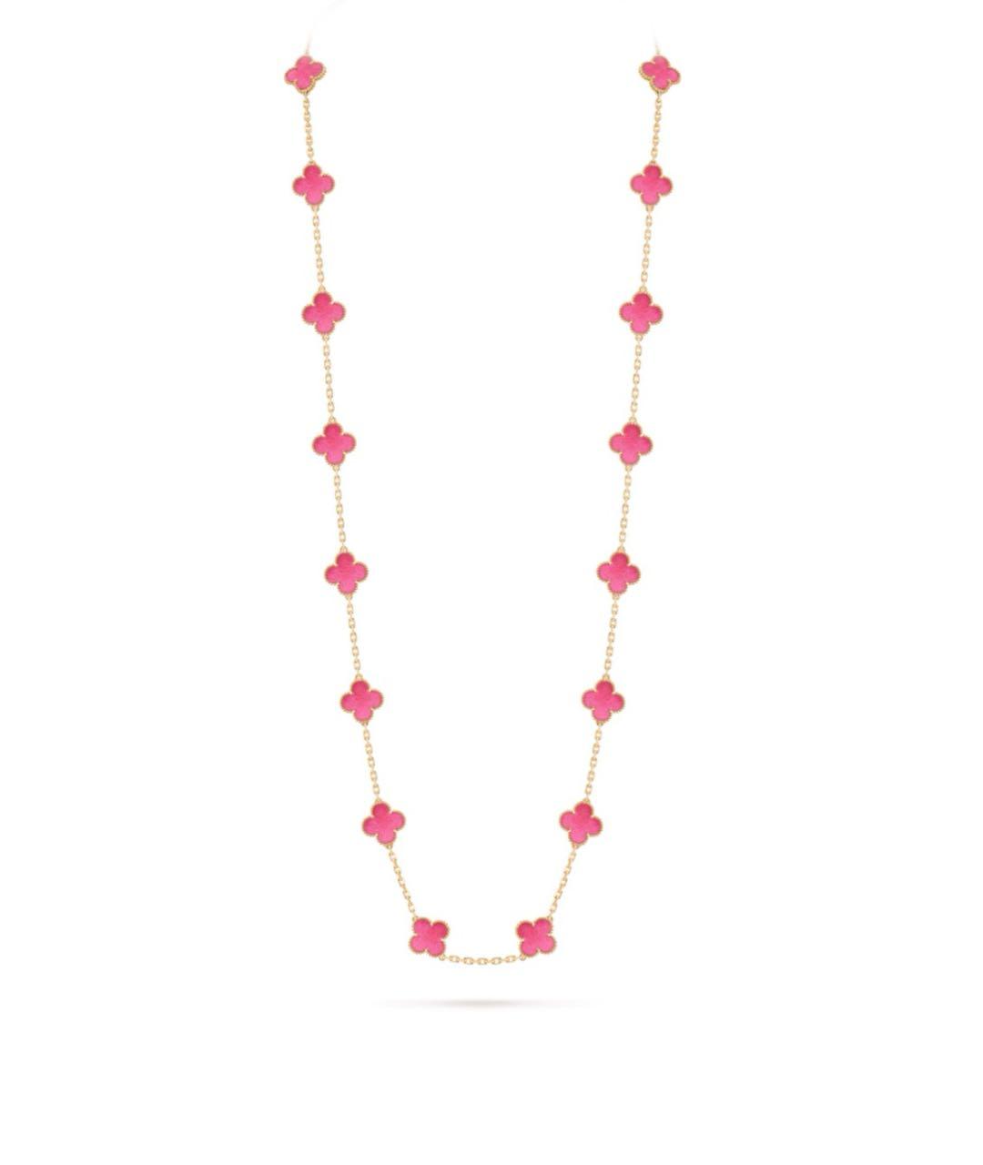 VAN CLEEF & ARPELS Розовое колье из желтого золота, фото 2