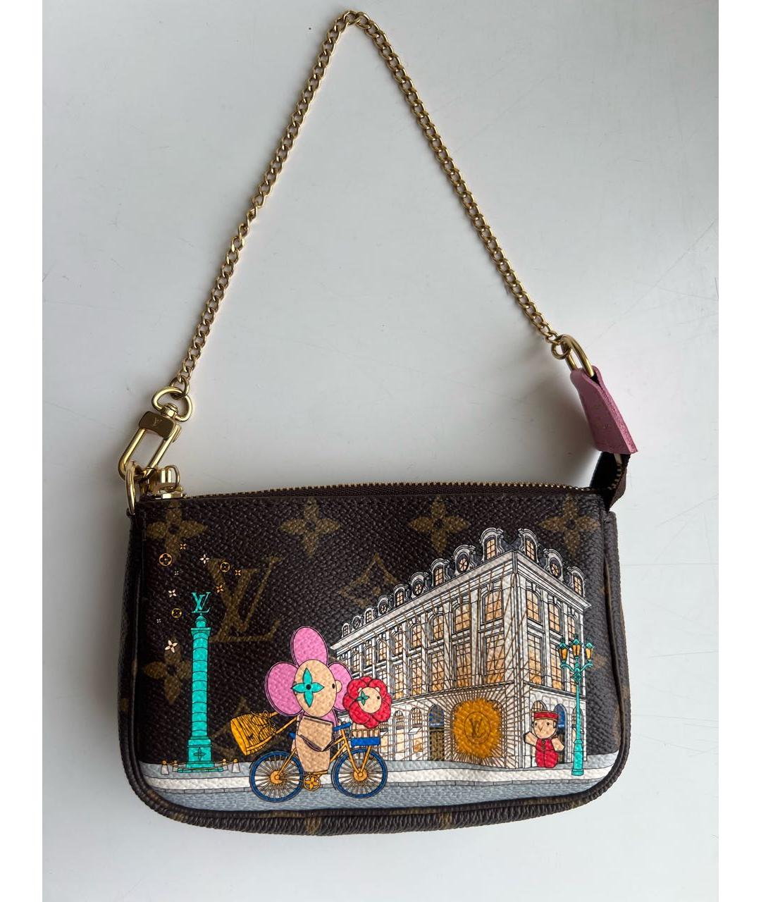 LOUIS VUITTON Коричневая сумка с короткими ручками из канвы, фото 9