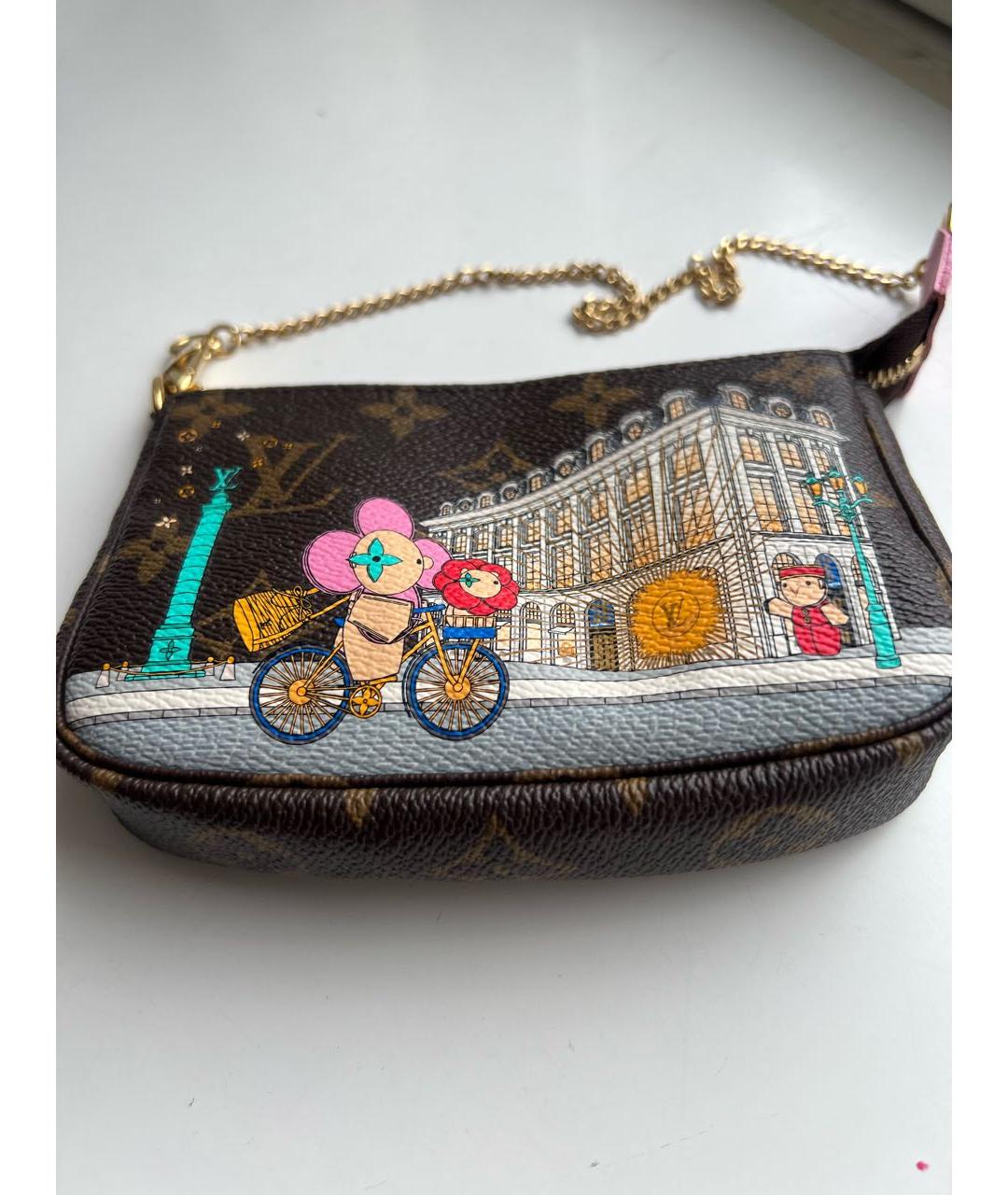 LOUIS VUITTON Коричневая сумка с короткими ручками из канвы, фото 6