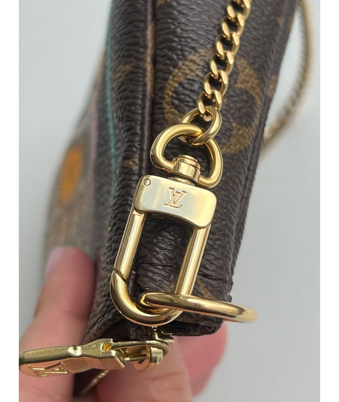 LOUIS VUITTON Коричневая сумка с короткими ручками из канвы, фото 8