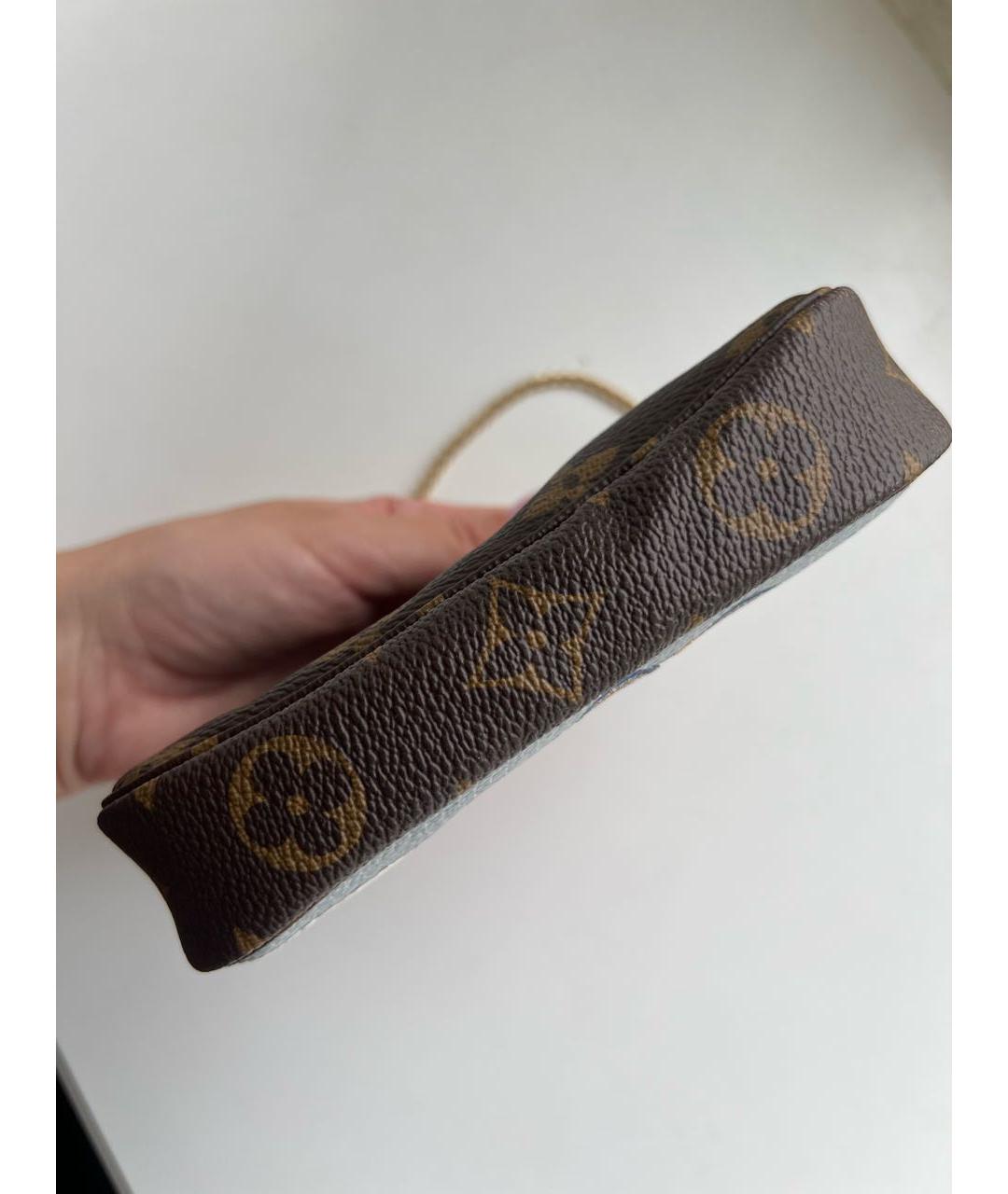 LOUIS VUITTON Коричневая сумка с короткими ручками из канвы, фото 4