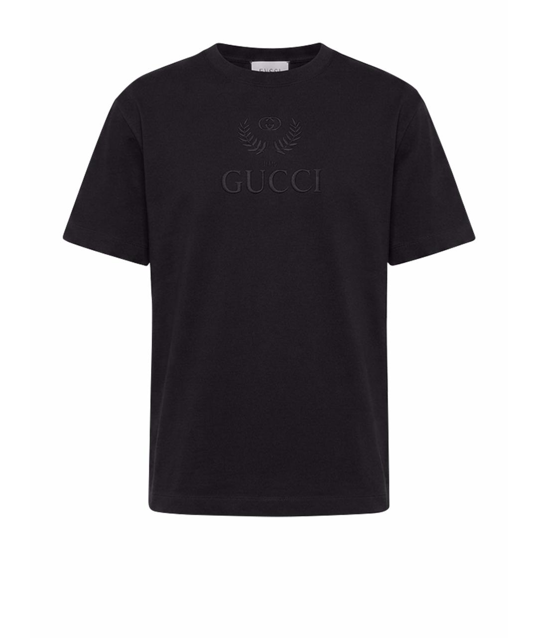 GUCCI Черная хлопковая футболка, фото 1