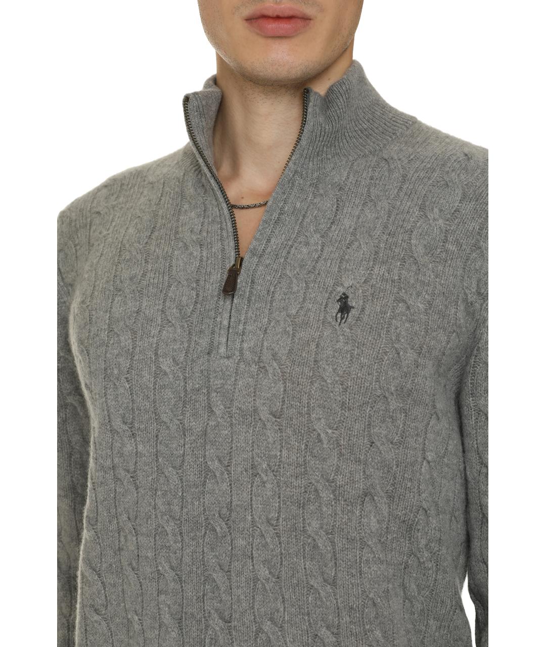 POLO RALPH LAUREN Серый шерстяной джемпер / свитер, фото 5