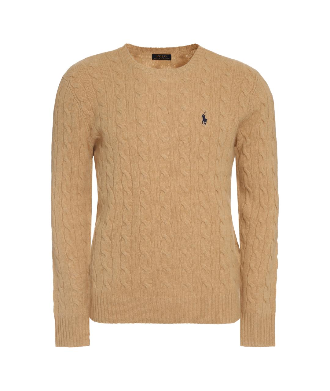 POLO RALPH LAUREN Бежевый шерстяной джемпер / свитер, фото 1