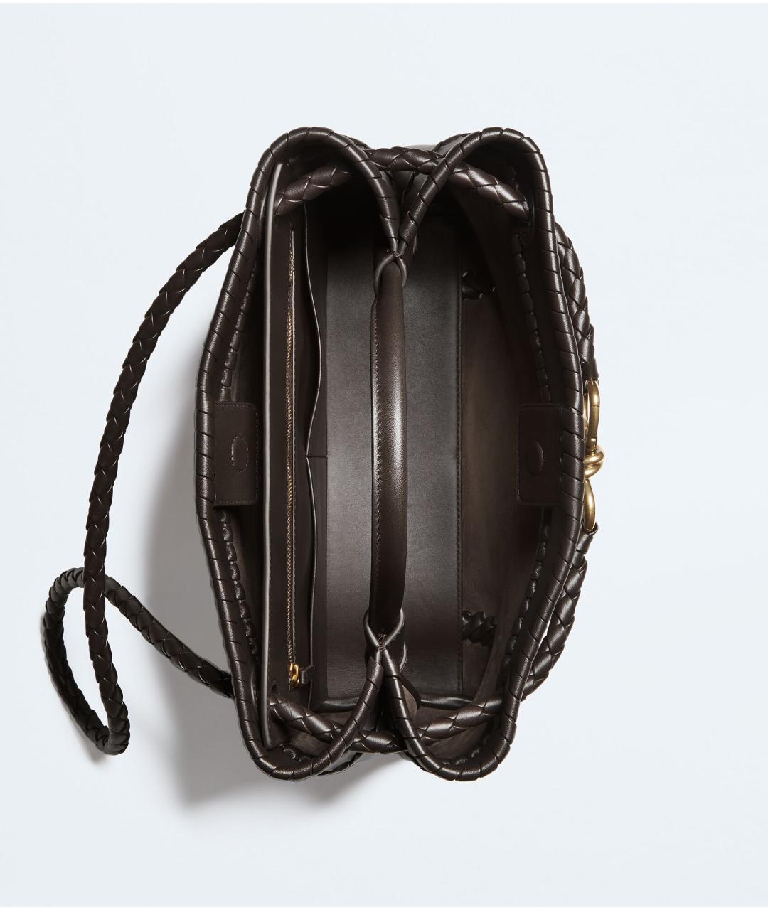 BOTTEGA VENETA Коричневая кожаная сумка тоут, фото 3