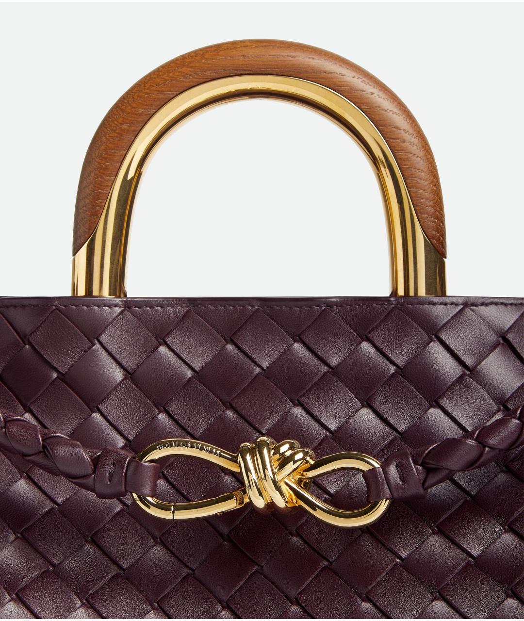 BOTTEGA VENETA Бордовая кожаная сумка тоут, фото 6