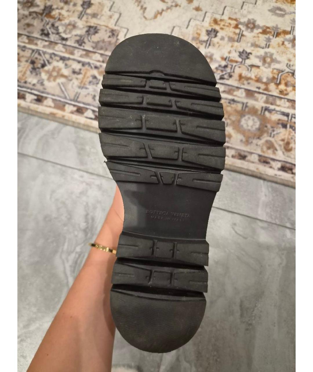 BOTTEGA VENETA Белые кожаные ботинки, фото 5