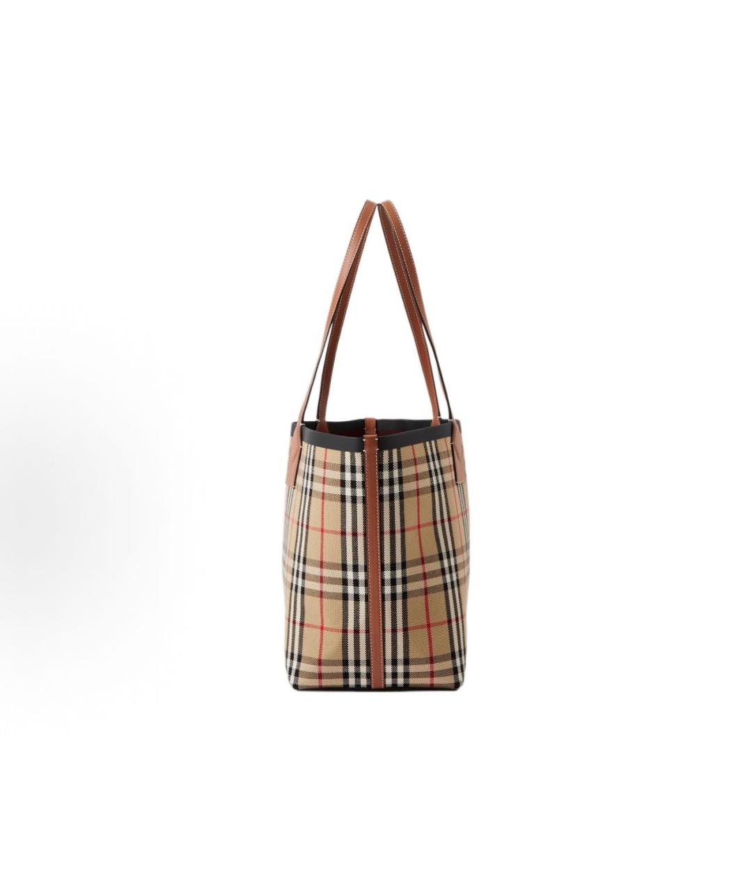 BURBERRY Бежевая сумка тоут из канвы, фото 2