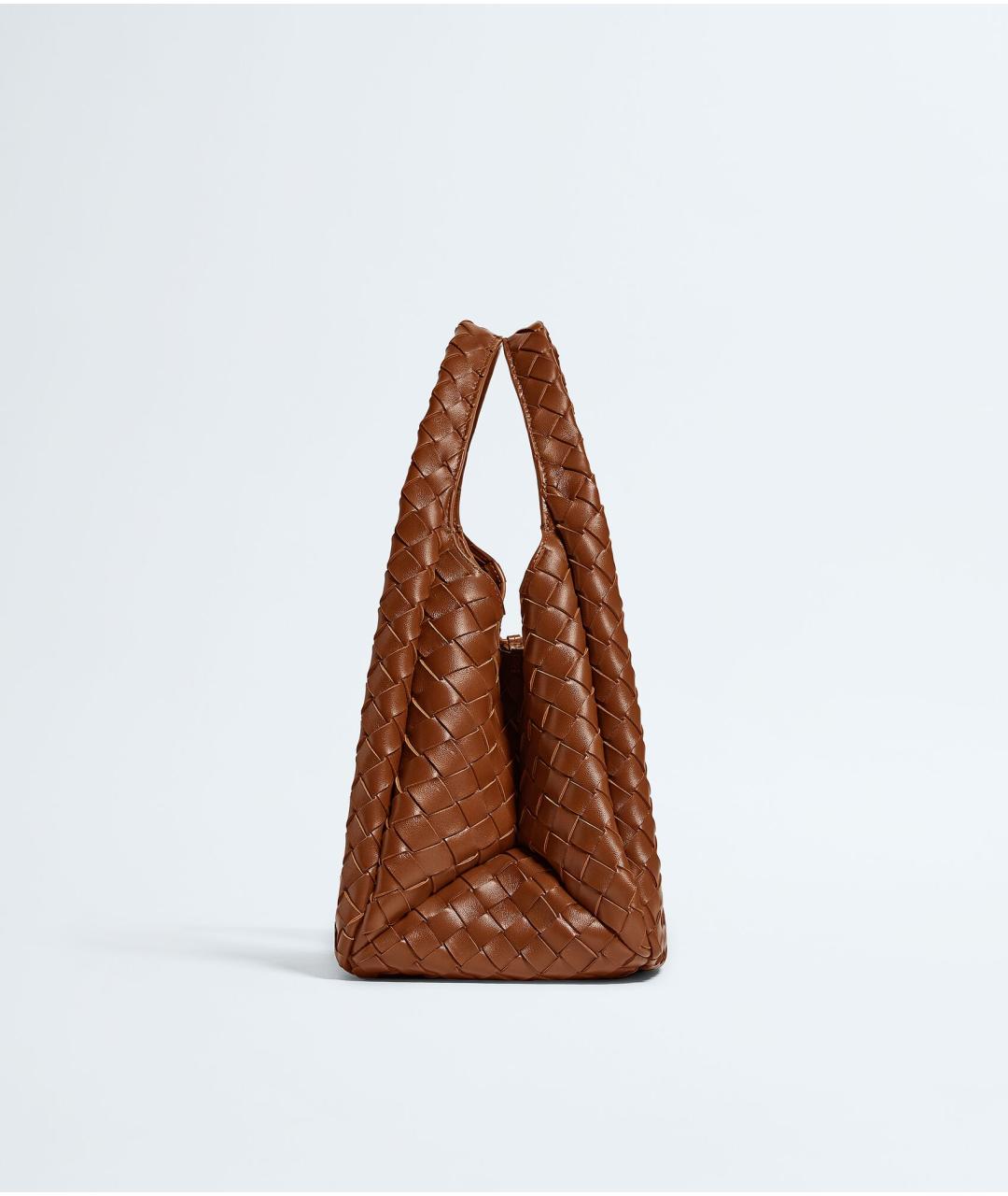 BOTTEGA VENETA Коричневая кожаная сумка тоут, фото 4