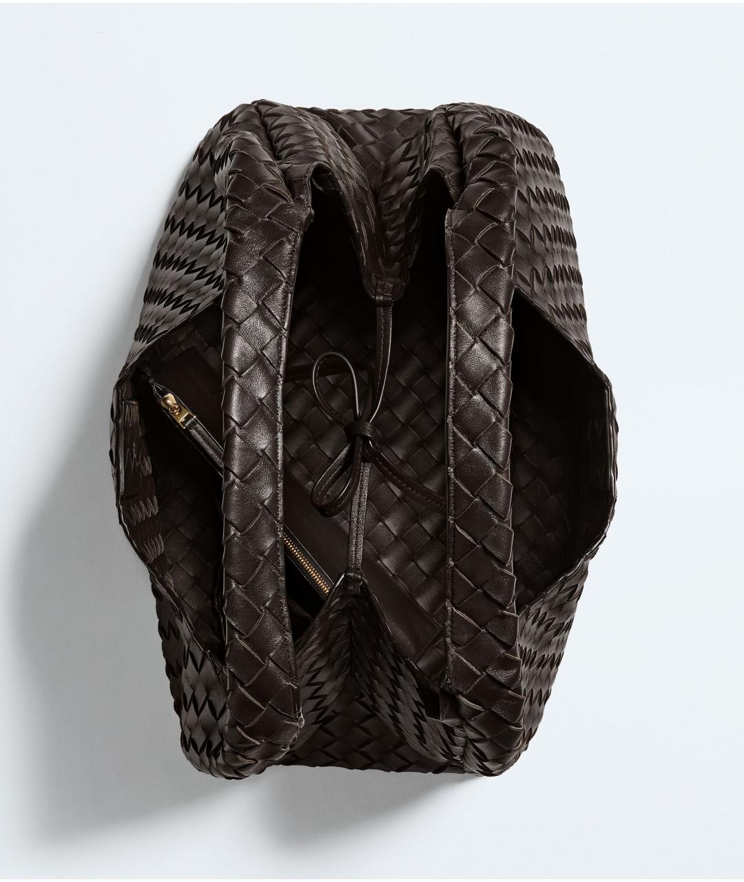 BOTTEGA VENETA Коричневая кожаная сумка тоут, фото 4