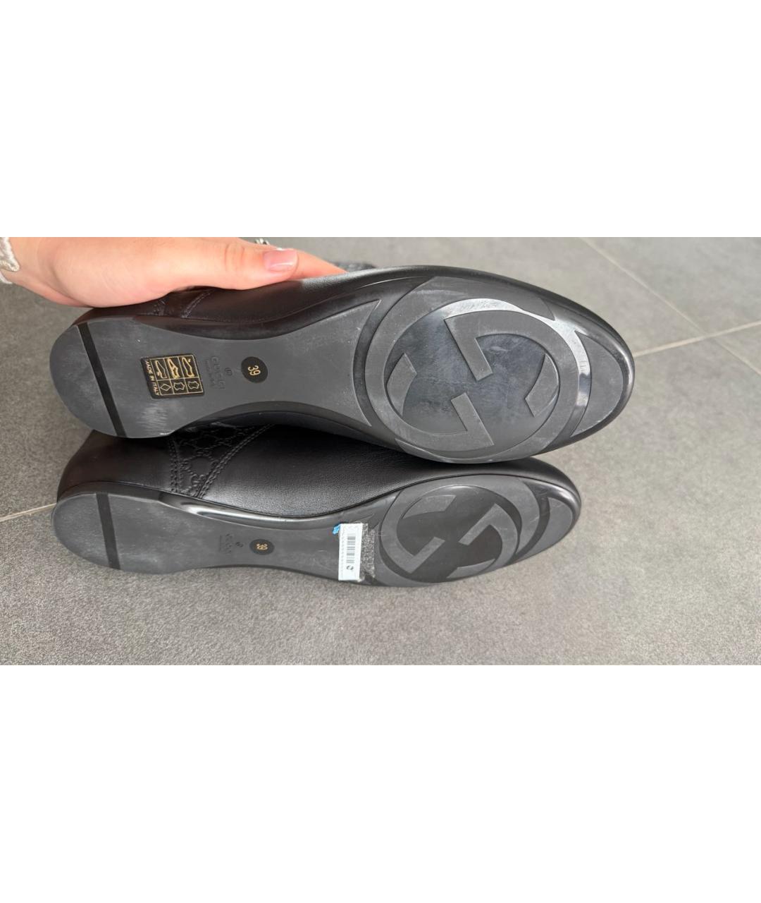 GUCCI Черные кожаные сапоги, фото 5